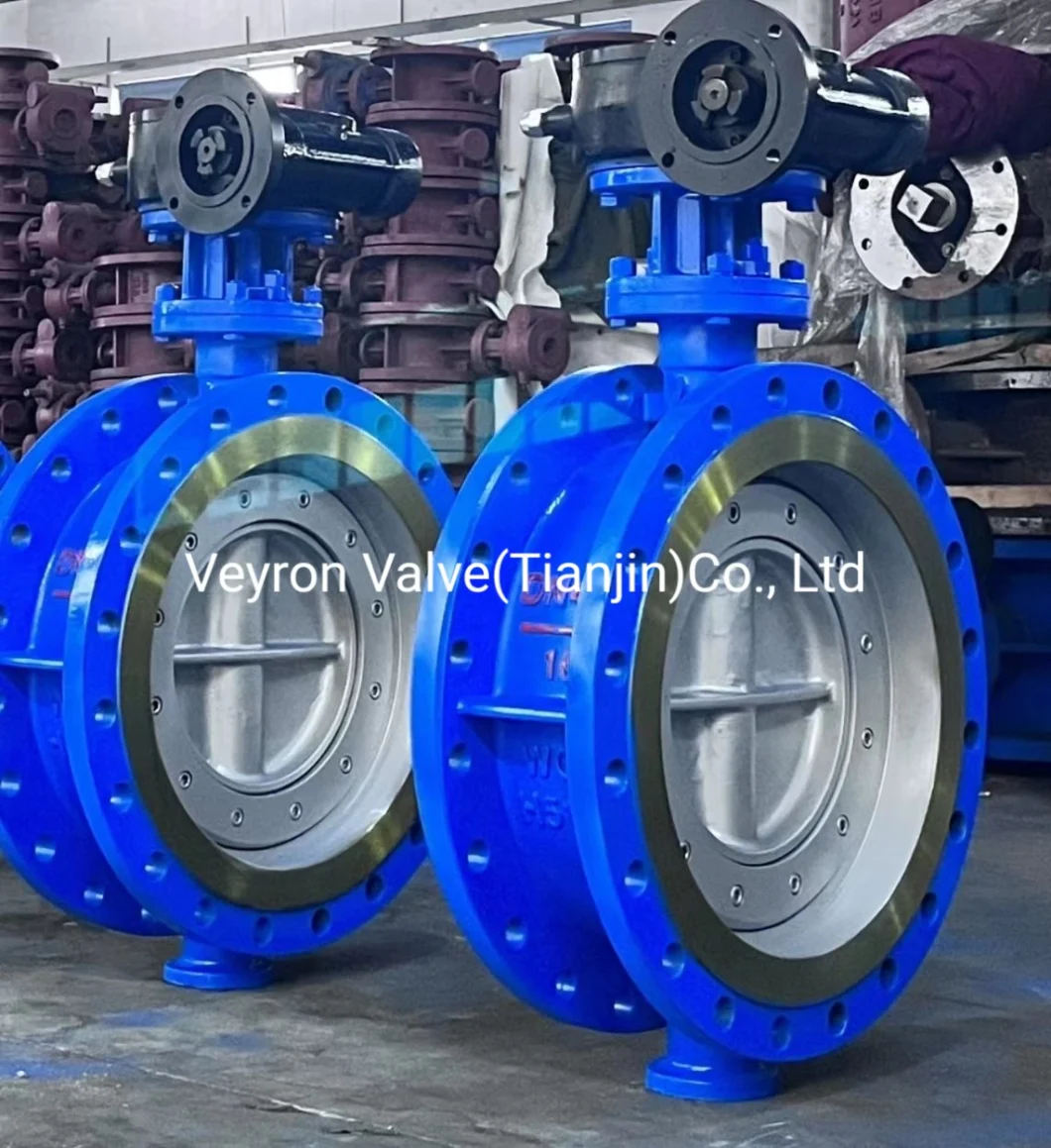 Pn16 25 40 Carbon Stainless Steel SS304 Metal Seated Triple Eccentric Offset Flanged Butterfly Valve DN800