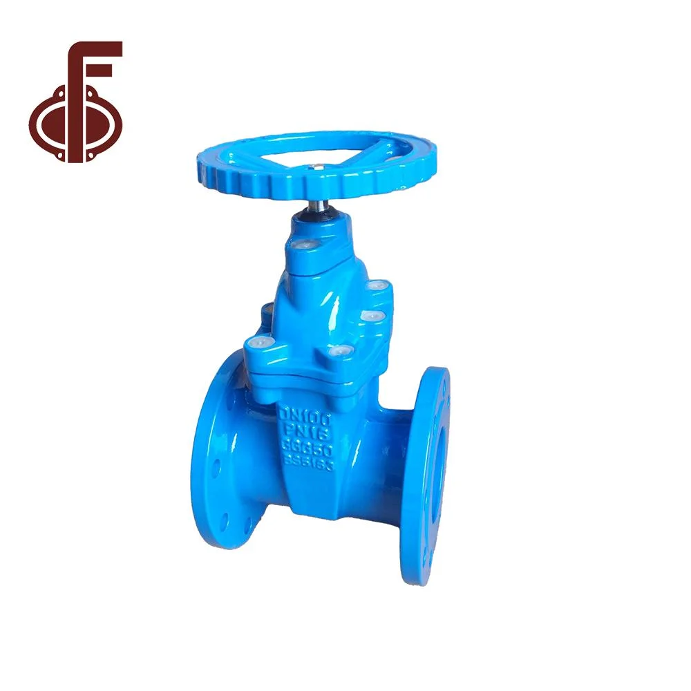 OEM Large Diameter Resilient Soft Seated Extension Stem Ductile Iron Ggg40 Ggg50 Double Flanged DIN3352 F4/F5 Gate Sluice Valve (Z45X-10/16) by Pressure Seal