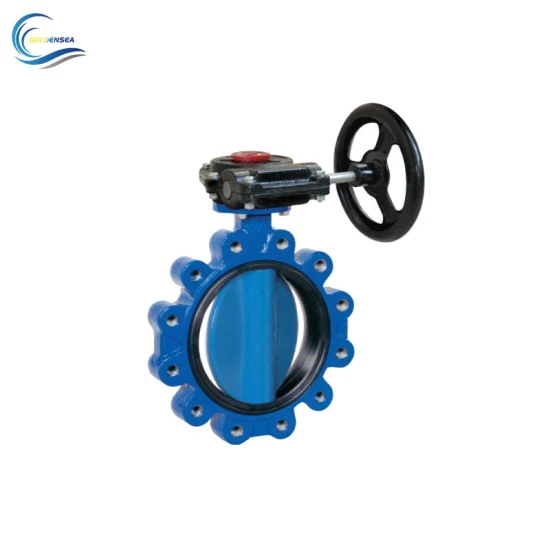 China Manufactured PTFE Seal Material Ductile Iron Worm Gear Electric Lug Butterfly Valve