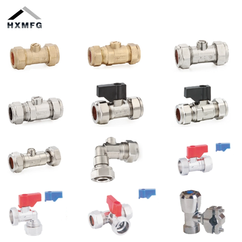 Low Pressure Brass Straight Compression O-Ring Seal Isolating Valve