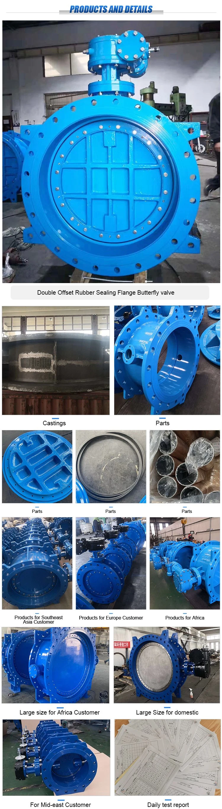 Flange End Connection Cast Iron Triple Offset Butterfly Valve Pn16 Gear Operated