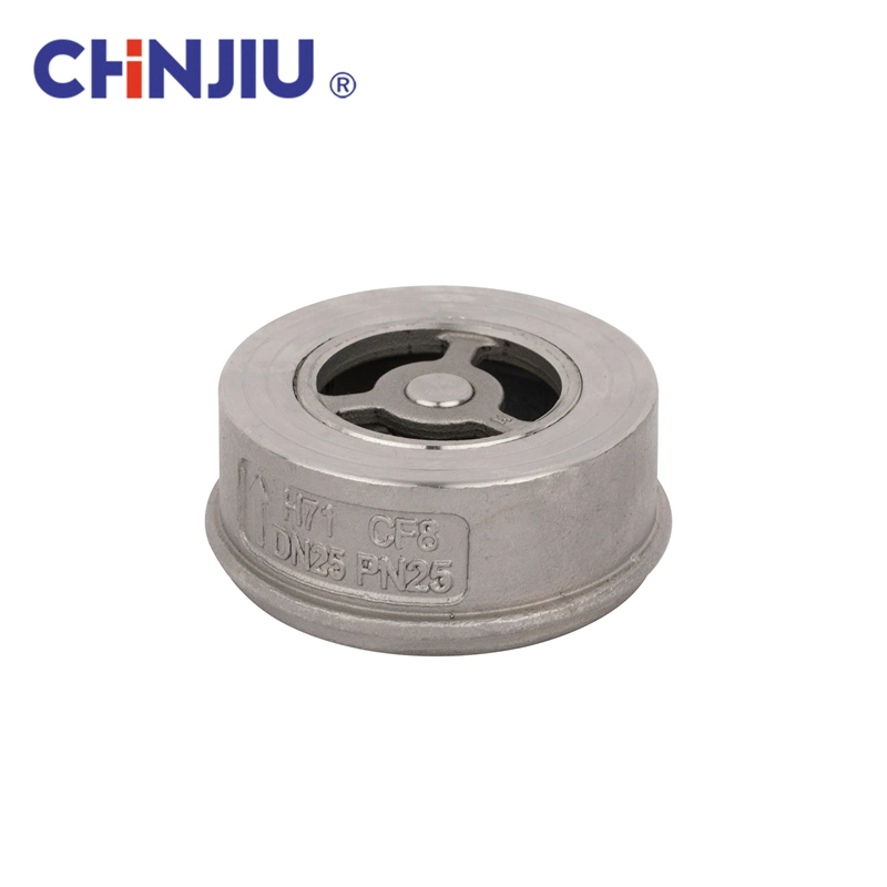 Cheap Price Flange Stainless Steel SUS304 SS316L H71 Pn25 Wafer Lift Single Plate Swing Check Valve