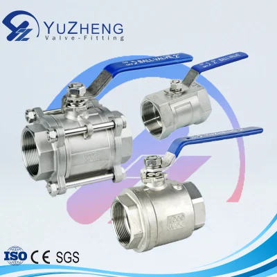 Stainless Steel Ball Valve 2PC Ss Threaded Industrial Valves with Optional Mounting Pad Float Valve