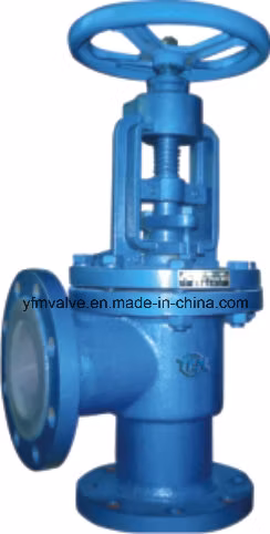 Angle Type Globe Valve with PTFE Lined