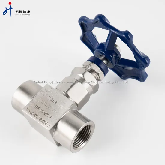 Female NPT Handle Wheel High Pressure Stainless Steel Globe Valve