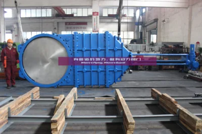 Dn1800 Ductile Iron Knife Gate Valve with Electric Actuator